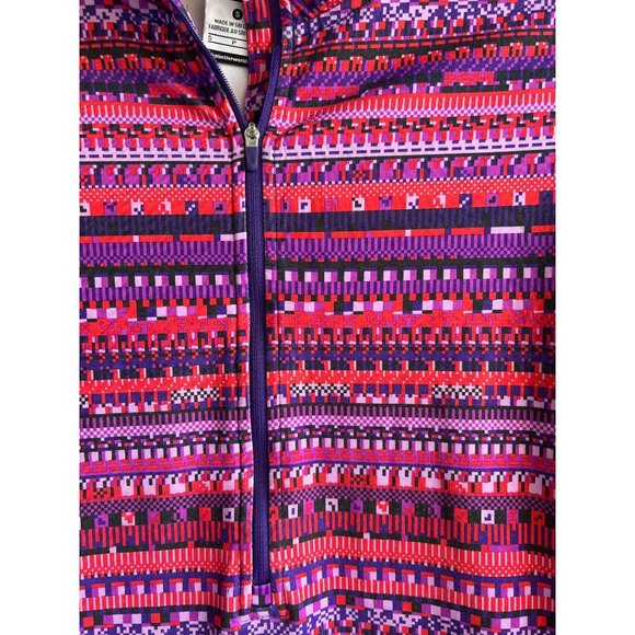 Nike Pro Dri Fit Running 1/4 Zip Running Top Pink Purple Size S - Picture 2 of 7